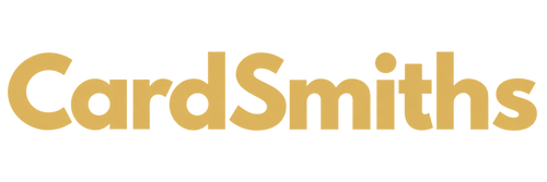 CardSmiths champagne-gold wordmark on a transparent background